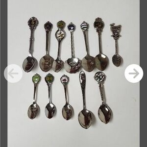 Assorted Decorative Collector Spoons – Silver Tone